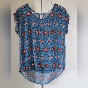 Pink Republic Short Sleeve Key Hole Tee